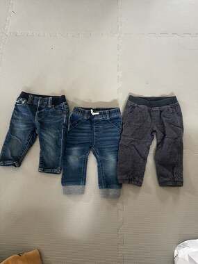 Baby Boy Pants Lot of 3: Gap 6-12M Slim Jeans, Cat & Jack 6-9M Jogger Jeans, Tea